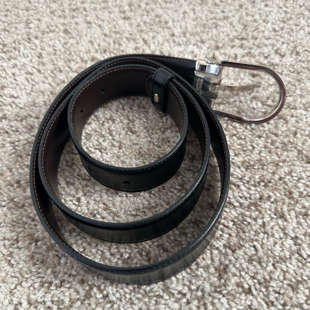 Montblanc Classic Men s 41”Black Smooth Leather Belt  5V2R